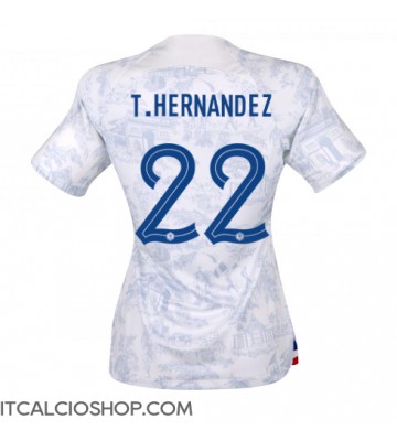 Francia Theo Hernandez #22 Seconda Maglia Femmina Mondiali 2022 Manica Corta